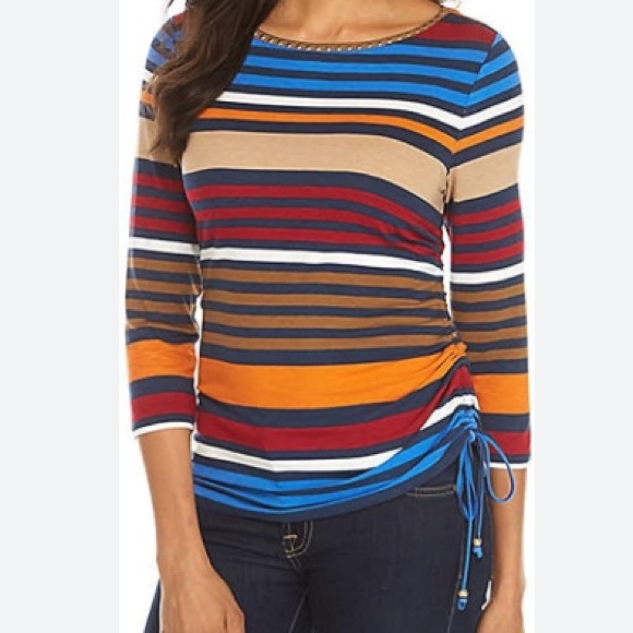Ruby Rd. Multicolor Striped Top Giveaway - Picture 1 of 6